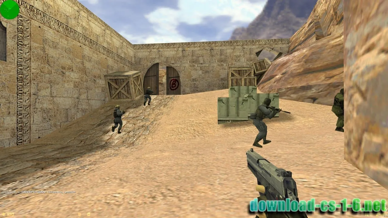 CS 1.6 gameplay usp screenshot