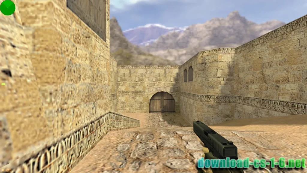 CS 1.6 Original Glock pistol equipped in classic map