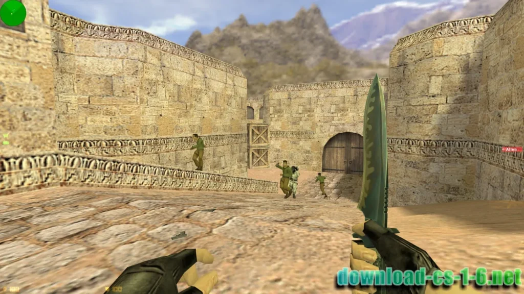 Counter-Strike 1.6 torrent gameplay with knife
