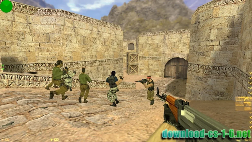 CS 1.6 free install gameplay — AK-47 on Dust2