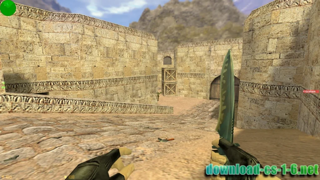 Knife round on Dust2 — CS 1.6 free install