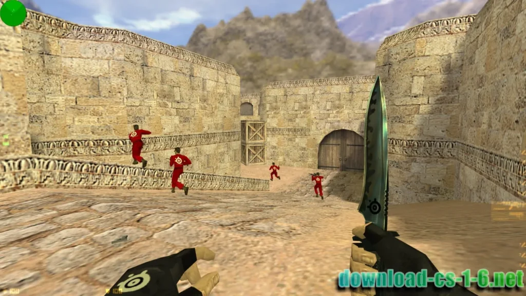 Counter-Strike 1.6 SteelSeries gameplay with knife