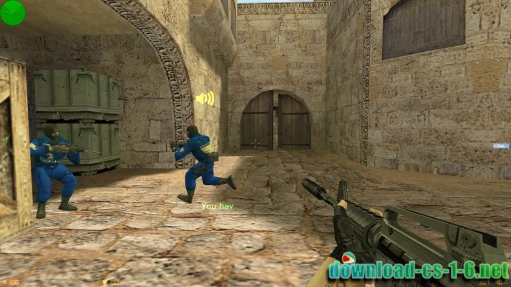 CS 1.6 ESWC M4A1 gameplay in online multiplayer match