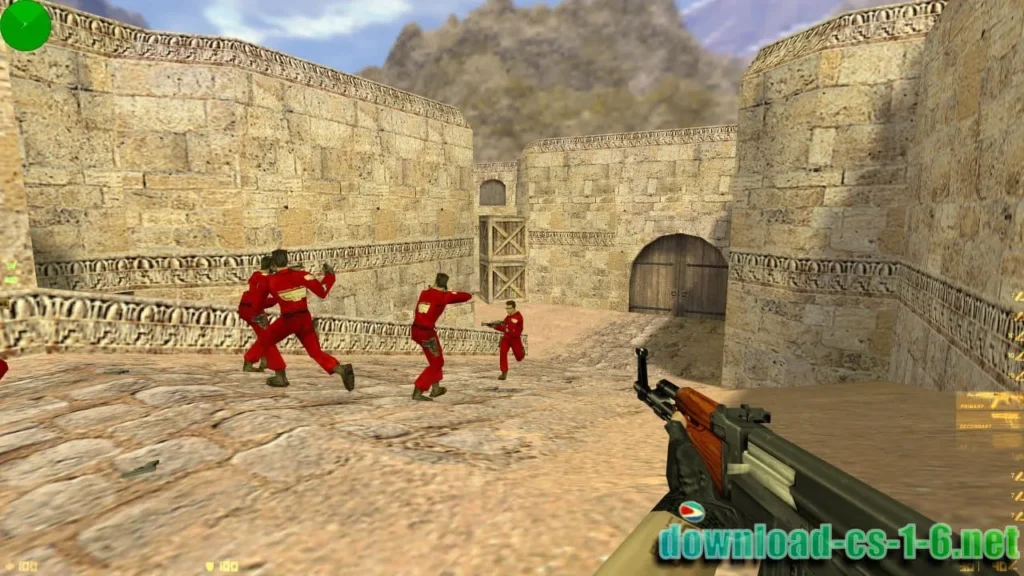 CS 1.6 ESWC AK-47 gameplay with classic weapon models and smooth shooting