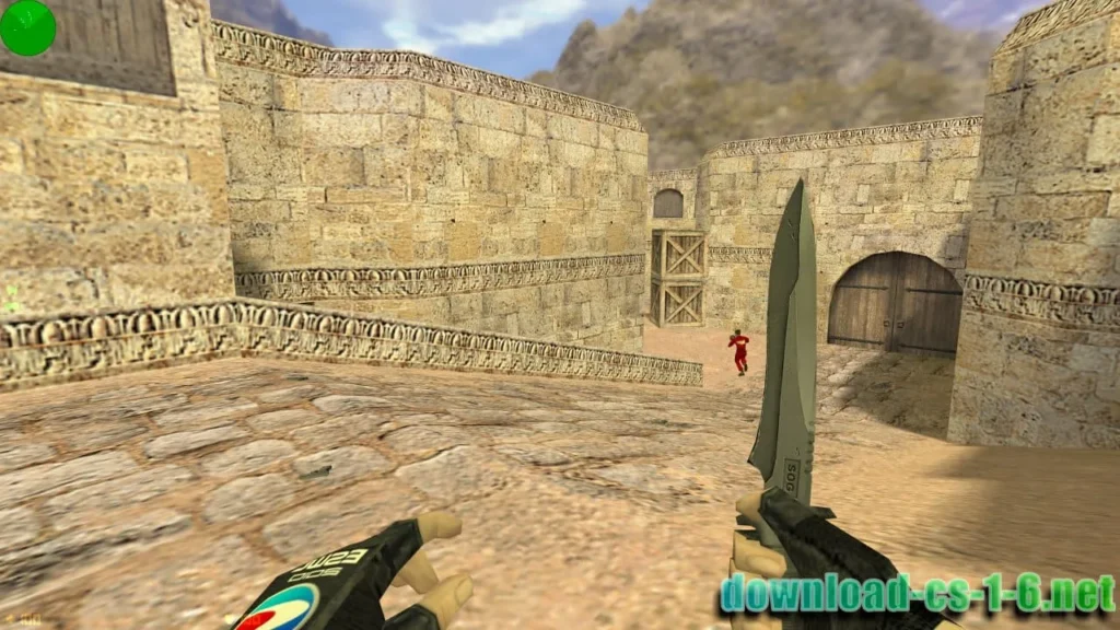 CS 1.6 ESWC knife gameplay on classic map with Steam-compatible client