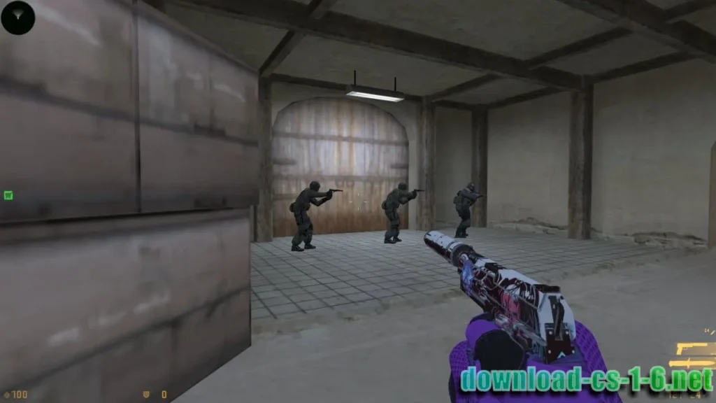 Counter-Strike 2 USP pistol gameplay with original animations