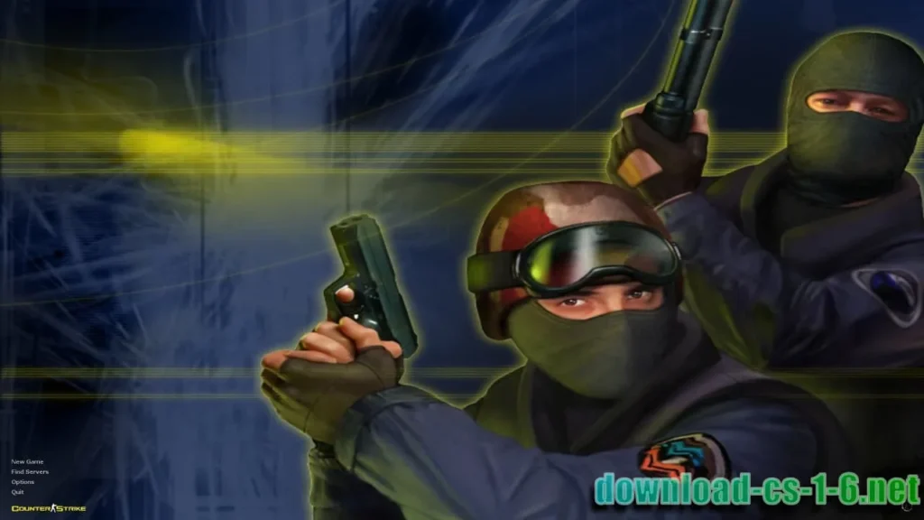 CS 1.6 macOS main menu with classic interface and settings