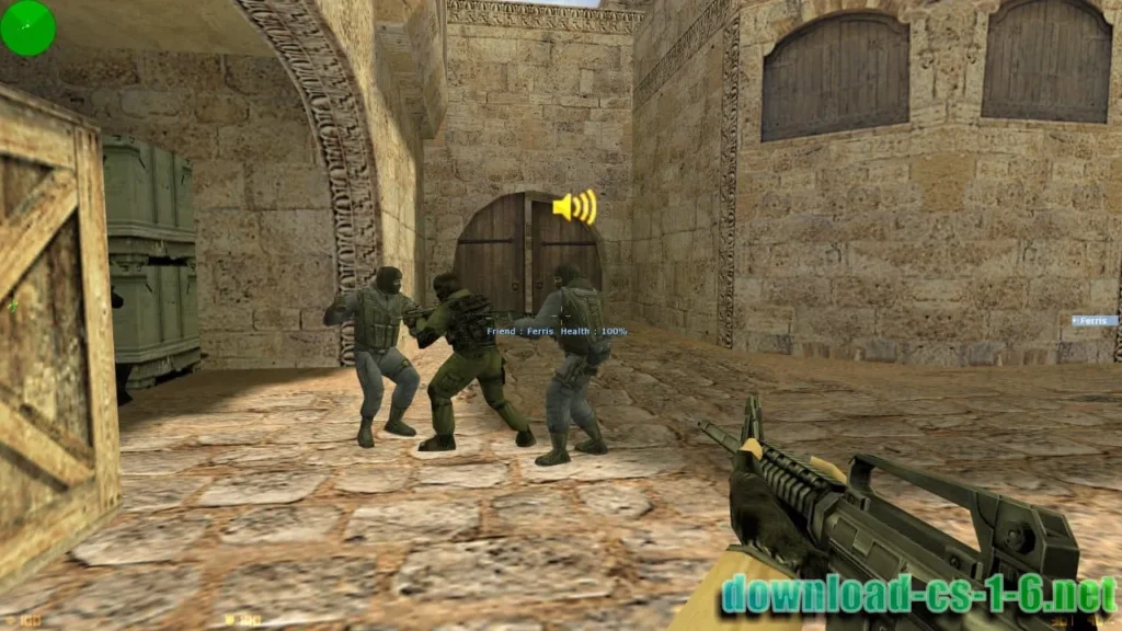 CS 1.6 macOS M4A1 gameplay in online multiplayer match